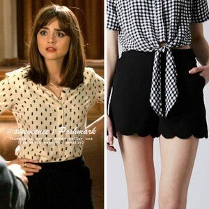 Topshop Scallop Hem Shorts ASO Clara Oswald